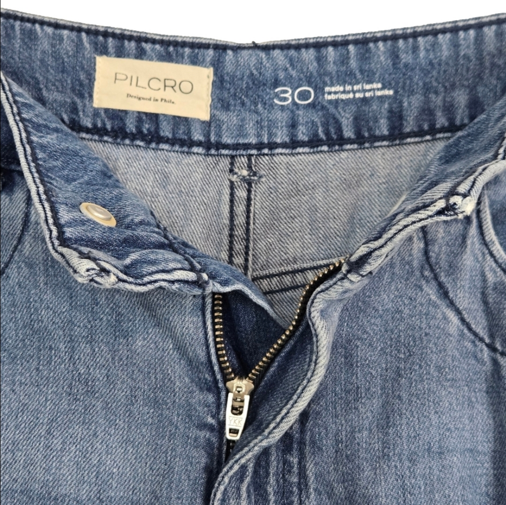 Anthropology Pilcro Super-Wide-Leg High-Rise Jeans, Size 30 ~ EUC - Picture 9 of 16